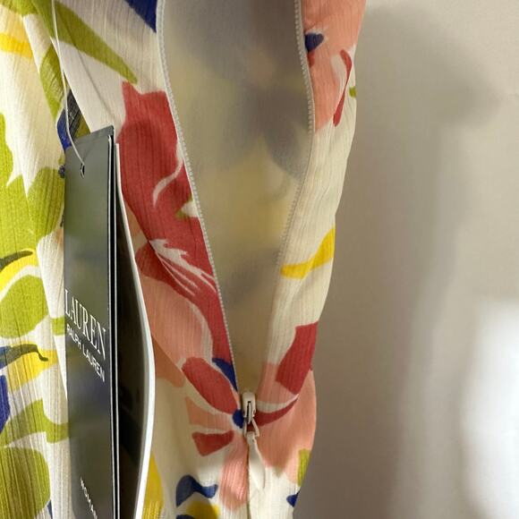 Lauren Ralph Lauren Floral Ruffle Trim Georgette Skirt 18W Feminine‎ Cottagecore - Picture 4 of 11